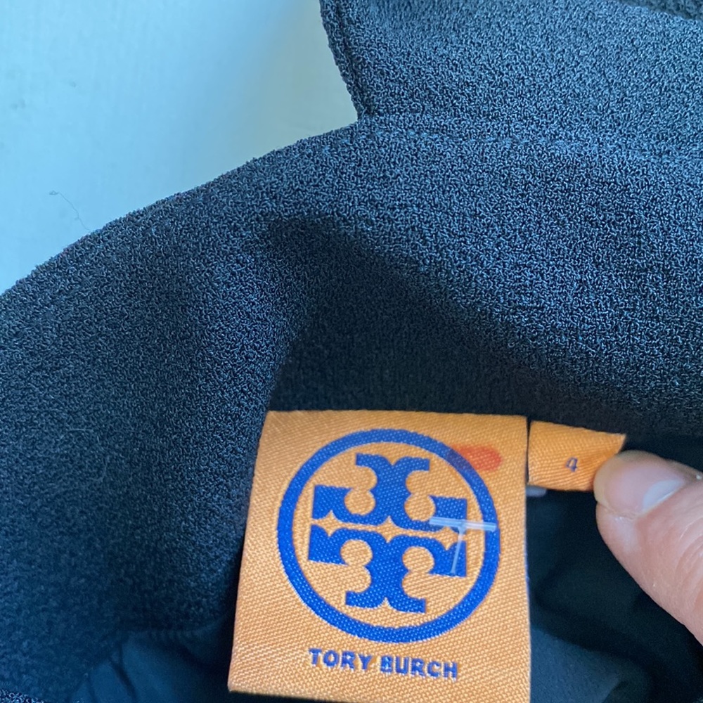 Tory Burch Ashlee Crepe Sheath Black Dress - Picture 5 of 8